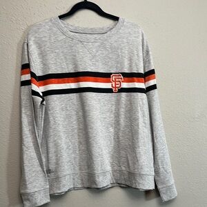 SF Giants Gray and Orange Long Sleeve Top